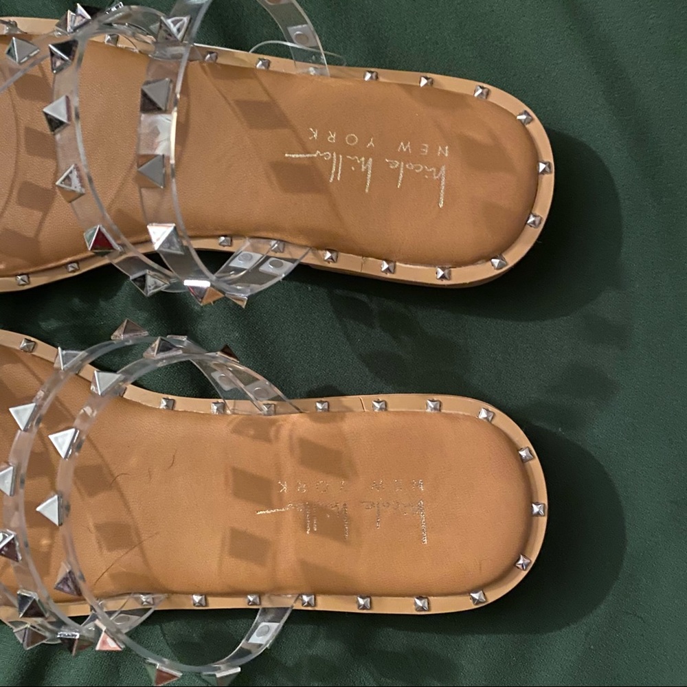 Nicole Miller New York clear studded sandals - Picture 4 of 6